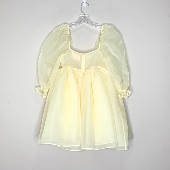 NEW Selkie The Baby Banana Puff Organza Mini Dress Sz XS - Picture 13 of 16